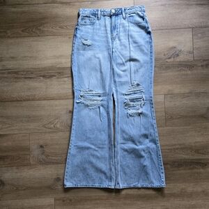 SO Juniors Blue Flare Wide Leg Jeans
